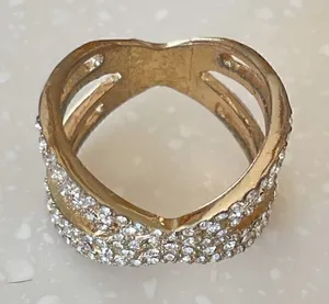 Crisscross costume ring Gold thumbnail 1