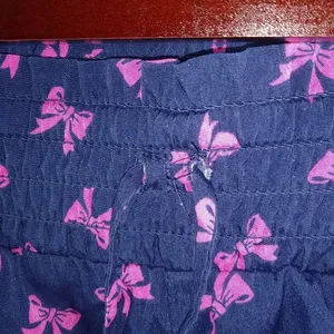 Aerie M Pink Bow Running Short Shorts on Navy Blue thumbnail 5