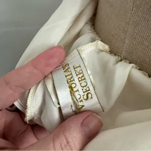 Victoria's Secret Vintage Gold Label Ivory Satin Bodysuit Bridal Wedding Large thumbnail 5
