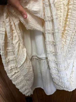 Good Luck Gem Cottagecore boho cream maxi skirt thumbnail 3