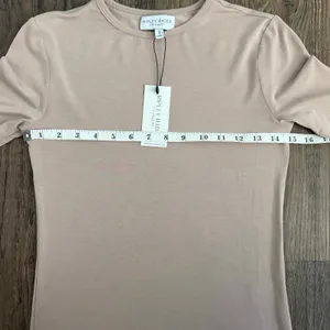 Ripley Rader Modal Fitted T-Shirt in Clay (Beige) Size XS thumbnail 6