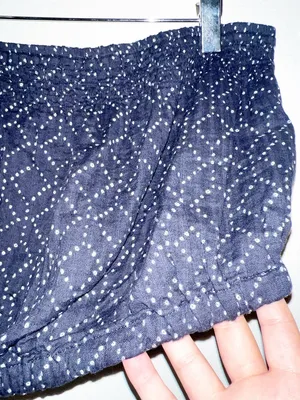 Universal Thread blue and white geometric pattern cropped bandeau tube top thumbnail 4
