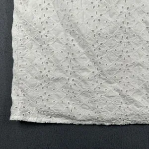 Draper‎ James Blouse Womens Medium White Eyelet Puff Sleeve V Neck Cotton Top thumbnail 5