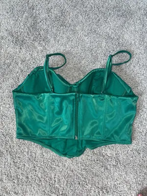 Green corset with zipper Size M thumbnail 3