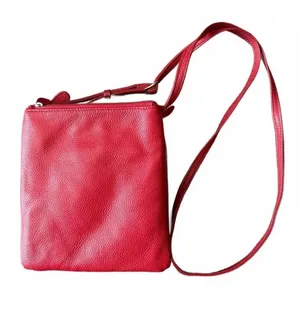 Giani Bernini NEW Genuine Leather Crossbody Purse Red Old Money Quiet Luxury Bag thumbnail 1