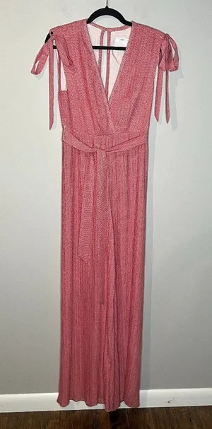 C/MEO Collective Unstoppable  red patterned open back Jumpsuit thumbnail 1
