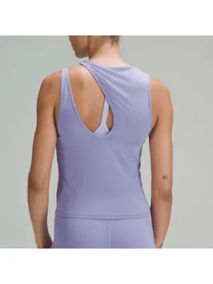 Lululemon Women's Purple Shoulder Cut-Out Yoga Tank Top Size 12 thumbnail 2