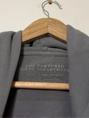 Taylor Swift The Tortured Poets Department Gray Hoodie Size Medium thumbnail 3