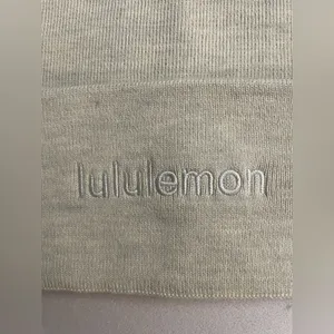 Lululemon NWT Warm Revelation Beanie Merino Wool Blend Heathered Bone Color thumbnail 10
