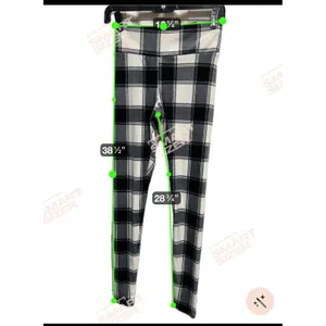 No‎ Boundaries Black White Plaid High Rise Leggings Juniors Size S 3-5 NWT thumbnail 4