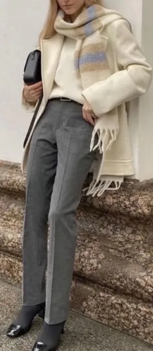 Pendleton Virgin Wool Pants Gray Slacks Trousers Sz 12 Work Professional Preppy thumbnail 1