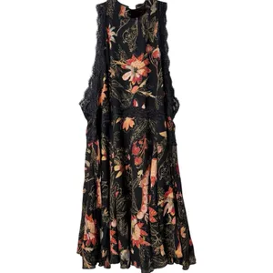 Free People Floral‎ Printed She Moves Tie Back Lace Mini Dress XS thumbnail 4