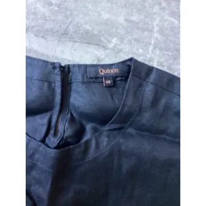 Quince NWOT Black 100% European Linen Tank Top Sleeveless Shell LB19453 XS thumbnail 2
