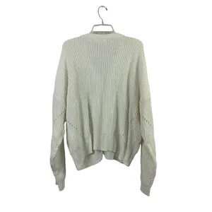 Time & Tru Women's Knitted Cream Sweater thumbnail 2
