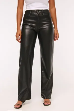 Abercrombie Leather Vegan Pants Curve Love thumbnail 1