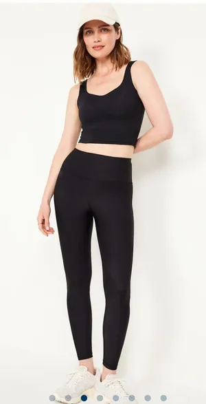 Old Navy High-Waisted PowerSoft 7/8 Leggings Size Small thumbnail 1