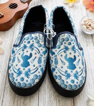 Disney Stitch Tropical Canvas Slip On Shoes NWT Women’s 8 thumbnail 1