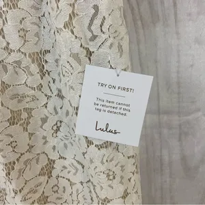 Lulu’s Love Everlasting White Floral Lace Mermaid Dress Brand New Size Medium thumbnail 14