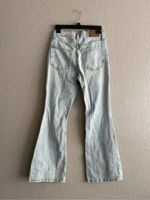 Aéropostale Women’s 2S High Rise Flare Jeans Light Wash Distressed Ripped Y2K thumbnail 7