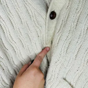 Vintage 80s Towncraft Acrylic Slouchy Cabled Oversized Cardigan Grande Size XL thumbnail 7