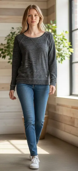 Abercrombie & Fitch Gray Logo Crew Neck Long Sleeve Pullover Sweatshirt Size S thumbnail 1
