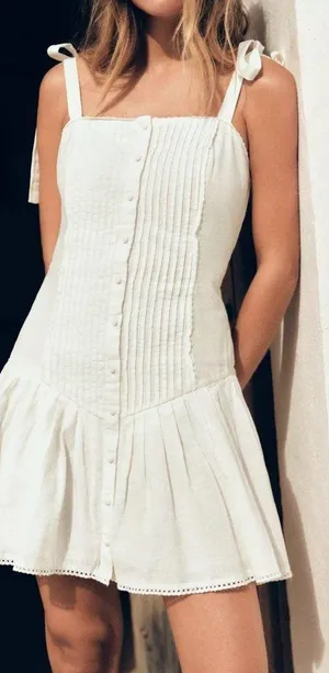 ZARA White Dress Mini thumbnail 1