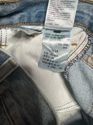 Levi’s Distressed High Waisted Mom Shorts Denim Size 24 Women’s thumbnail 3