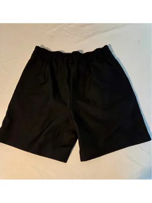 Women’s M Black Tailored Pleated Dress Shorts High Rise Stretch thumbnail 2