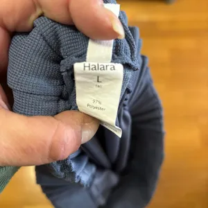 🚩SOLD🚩Halara High Waisted Pockets Career Wide Leg Preppy Lounge Wide Leg Pants L thumbnail 5