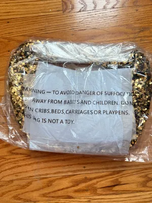 NWT! Anthropologie Gold Sequin Hobo Paillette Sequin Crescent Shoulder Bag thumbnail 5