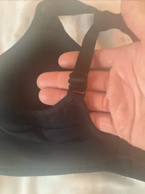 Nike Black Racerback Padded Sports Bra with White Swoosh thumbnail 8