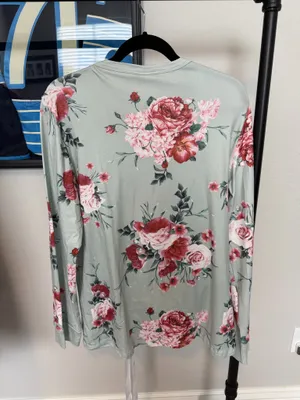 Mint Floral Womens Pajama Set thumbnail 2
