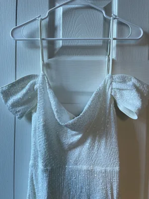 Showpo Off-The-Shoulder White Long Dress thumbnail 5