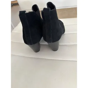 Arizona Jean Co Womens Black Suede Ankle Boots Block Heel Chelsea Booties 19138‎ thumbnail 3