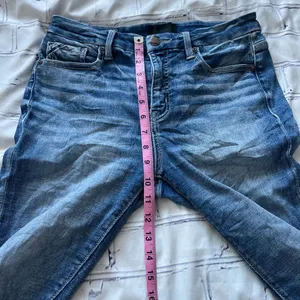 Y2K Buckle Black Ankle Skinny Jeans Women’s 27x27 Fit No. 83 Medium Wash Denim thumbnail 10