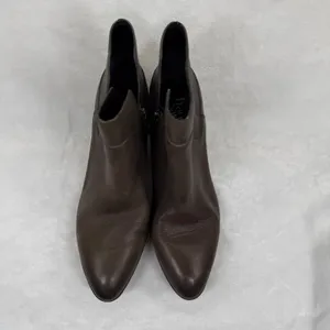 Franco‎ Sarto Womens Dark Brown Leather Pointed Toe Block Heel Ankle Booties 8M thumbnail 3