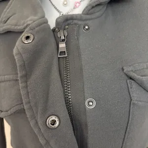 Banana republic y2k Gray Utility Jacket Cargo Military Style Cotton Jacket size thumbnail 4