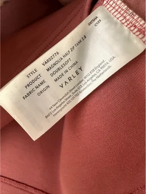 NWOT Varley DoubleSoft Magnolia 2.0 Half-Zip Tank in Canyon Rose Women’s Medium thumbnail 9