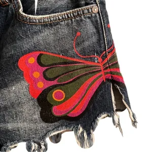 Free People Denim Butterfly Shorts Size 26‎ thumbnail 7