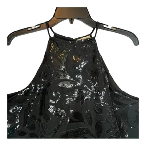Show Me Your Mumu Gomez Mini Dress Womens Small Black‎ Sequin Halter Shift Glam thumbnail 6