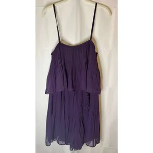 EXLURA Romper Dress Spaghetti Strap Pleated Romper sz. L thumbnail 4