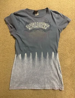 Harley Davidson Caliente San Antonio Motorcycle Graphic Tie Dye Tee size large thumbnail 1