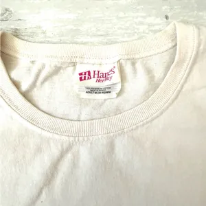 Hanes M Womens Banana Boat Branded Tshirt White Short Sleeves 100% Cotton thumbnail 3
