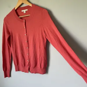 Banana Republic Vintage Silk Blend Knit Cardigan Sweater Peach Pink Size Small thumbnail 3