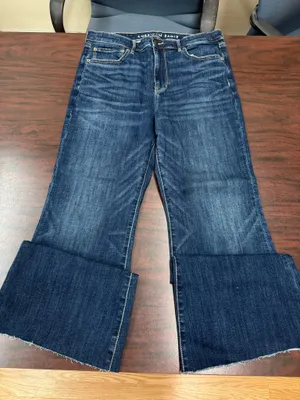 American Eagle Next Level Stretch Super Hi-Rise Flare Jeans Size 14 thumbnail 1