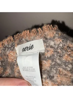Aerie Leopard Print Soft Textured Fringe Scarf thumbnail 3