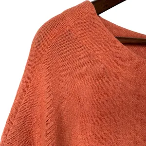 Free People Gauze Mesh Tunic Dress Oversized Cinnamon Orange Top L Boho‎ thumbnail 5