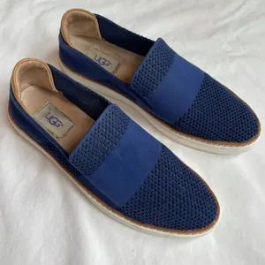 Ugg‎ Sammy Slip On Woven Sneakers Navy Blue Sz 7.5 thumbnail 4