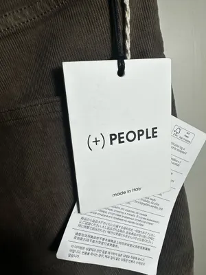 J177. (+) PEOPLE Rico Corduroy Pants Size 31 Fango Brown Made in Italy NWT thumbnail 6