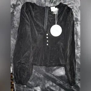 Princess Polly Andover Top in Black Size 2 New with tag thumbnail 4